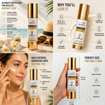Highness Cosmetics Hydrating Mineral Sunscreen  Formula 100ml